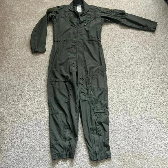 Military Coveralls Flyers CWU-27/P Type 1 Class 1 Sage Green Size 42 L Carter In - Picture 3 of 16